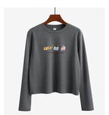 プリント入り長袖Tシャツ 詳細・着用イメージ 1