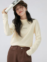 下集シリーズ｜ハイネック 長袖Tシャツ｜裏起毛 インナーにも レギュラーフィット ベージュ他2色 S〜XL