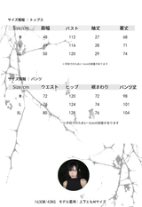 サイズ表とモデル着用サイズ