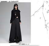ハイウエスト ワイドパンツ コーディネート 1