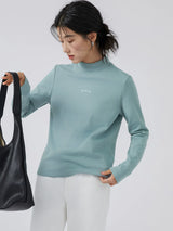 下集シリーズ｜ハイネック 長袖Tシャツ｜裏起毛 インナーにも レギュラーフィット グレーグリーン他2色 S〜XL