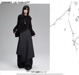 切り替えワイドスカートパンツ コーディネート 1