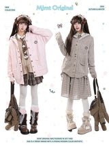 MJMTシリーズ｜学院風 フード付き ニットカーディガン ボタン ゆったり 秋冬 S/M/L