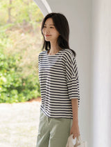 ボーダーTシャツ 着用 横向き
