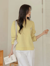 ゆったりTシャツ ライトイエロー 着用 トートバッグ 正面