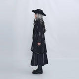 ブラックの水玉シャツ 着用 サイド