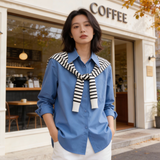 ブルーシャツ 着用 コーディネート