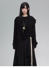 スリット入り 厚手ニットトップス コーディネート 4