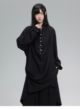 ロング丈 長袖シャツ コーディネート 5