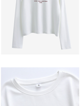ねこプリント 長袖Tシャツ ディテール・着用イメージ 6