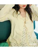 レース重ね着風 長袖Tシャツ 着用イメージ 6