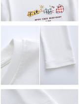 ねこプリント 長袖Tシャツ ディテール・着用イメージ 7