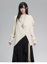 スリット入り 厚手ニットトップス コーディネート 10