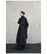 2WAY襟 ロングトレンチコート ディテール・着用イメージ 13