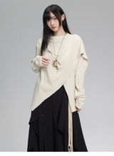 スリット入り 厚手ニットトップス コーディネート 13