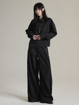 長袖シャツ＆ワイドパンツ セットアップ コーディネート 14