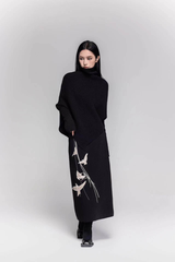 アシンメトリー ハイネック ニット ディテール・着用イメージ 19