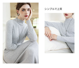 ウール混ニットワンピース 着用・ディテール 27