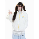 MJMTシリーズ｜くま耳 フード付き ふわふわ 中綿ジャケット ボア 冬 ゆったり S/M/L