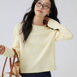 下集シリーズ｜ショート丈 長袖Tシャツ｜グレイッシュグリーン 薄手 インナー向け 綿混 6カラー S〜XL