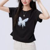 下集シリーズ｜ライトヘザーグレー 無地他 半袖Tシャツ｜正肩 スリム 短め丈 18タイプ S〜XL