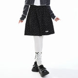 MJMTシリーズ｜フェアアイル柄 重ね着風 ニットカーディガン ショート丈 リボン付き グレー S/M