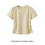 下集シリーズ｜ライトヘザーグレー 無地他 半袖Tシャツ｜正肩 スリム 短め丈 18タイプ S〜XL